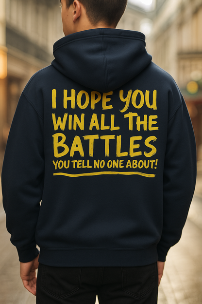 Keep Fighting Zip Up Unisex Cotton Hoodie