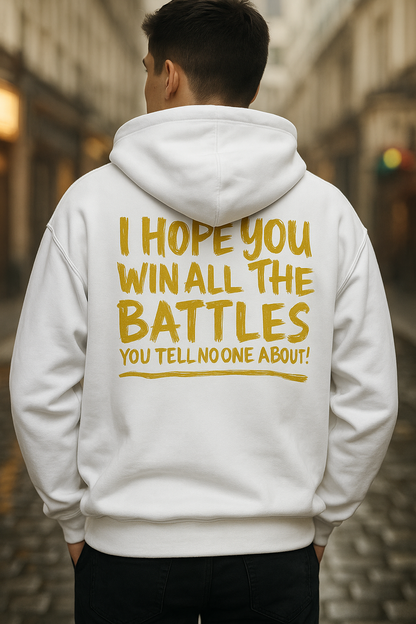 Keep Fighting Zip Up Unisex Cotton Hoodie