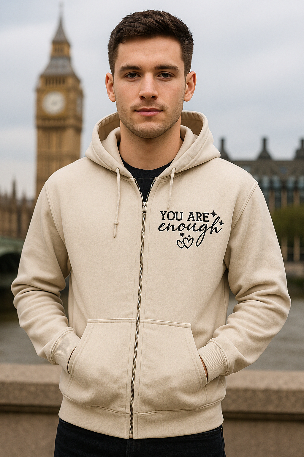 You Are Enough Zip Up Hoodie