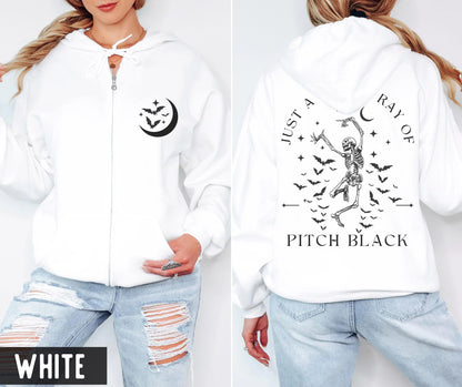 Pitch Black Zip Hoodie