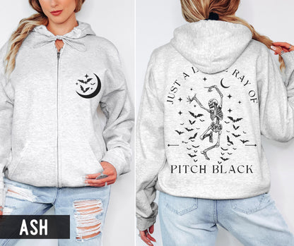 Pitch Black Zip Hoodie