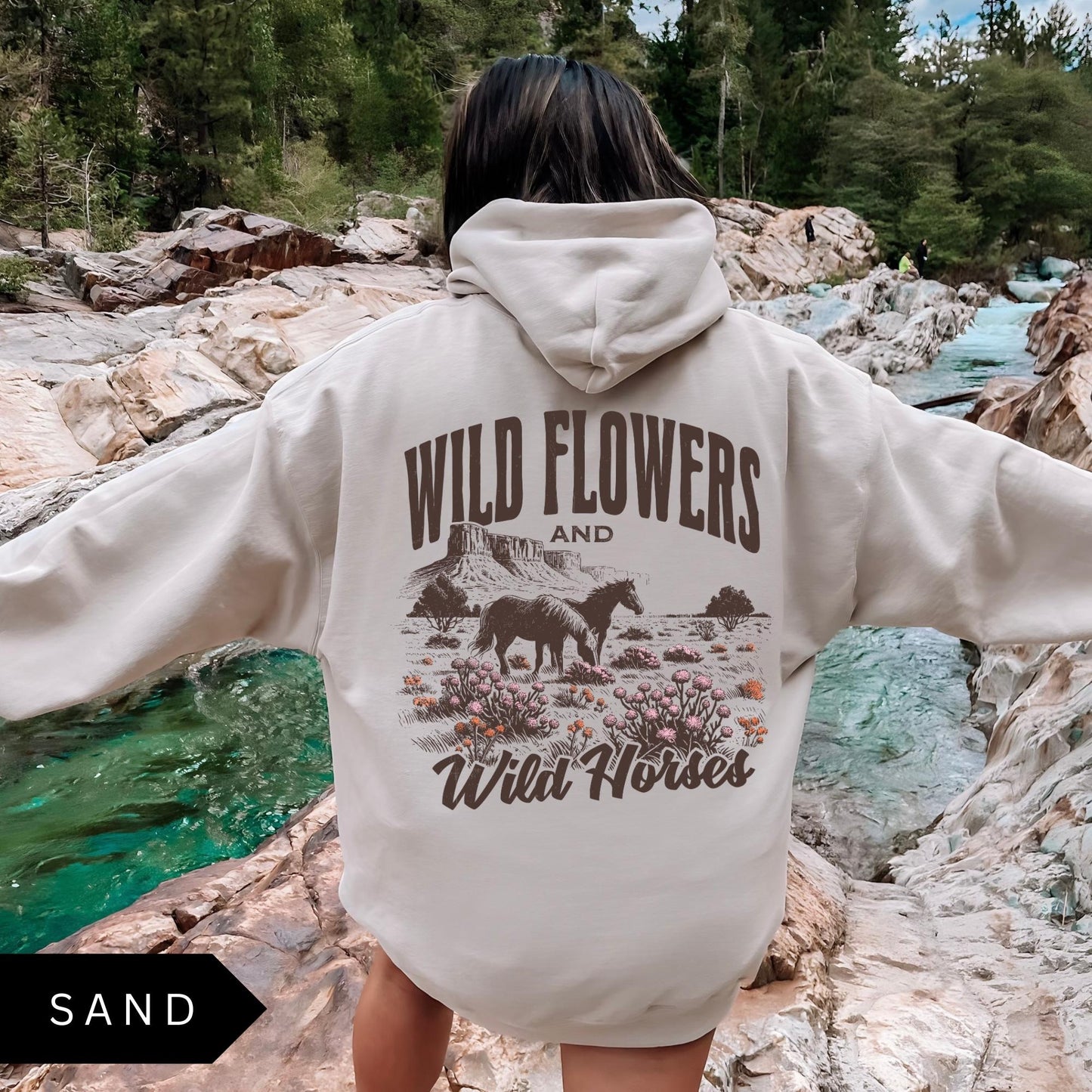 "Wild Flower Wild Horses" Hoodie